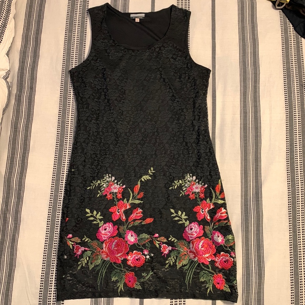 Allison Britney black lace dress, large